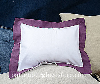Standard Pillow Sham Cover 20x26. White with Apple Butter color